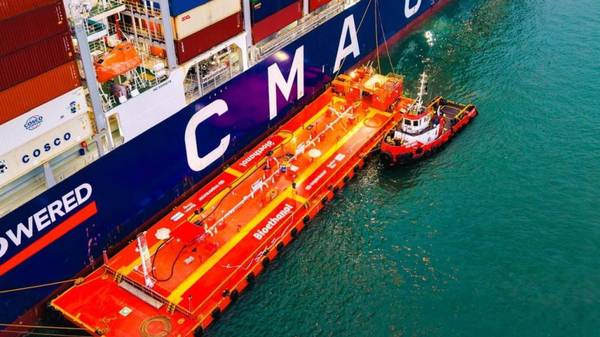 STS bunkering operation at Port of Santos.