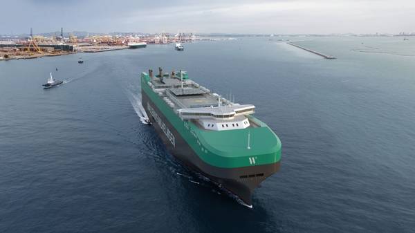 Rendering of a Wallenius Wilhelmsen vessel